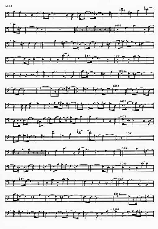 National Song; example of score