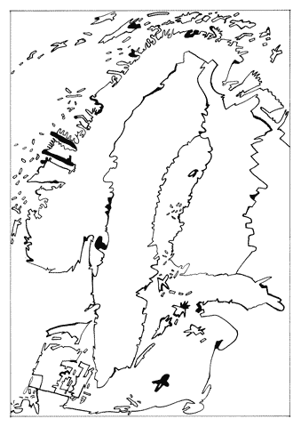 Jan Sevnungsson – Psycho-Mapping Scandinavia; individual drawings
