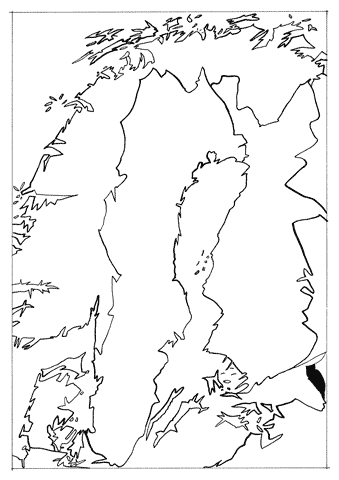 Jan Sevnungsson – Psycho-Mapping Scandinavia; individual drawings