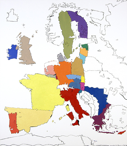 Jan Svenungsson: Psycho-Mapping Europe version 2.0, painting 09/20