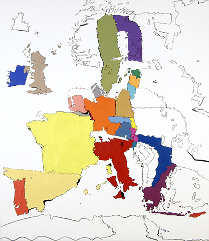 Jan Svenungsson: Psycho-Mapping Europe version 2.0, painting 12/20